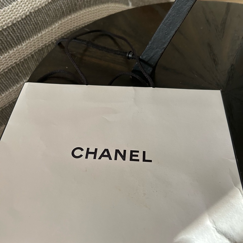 Chanel White and Black Gift Bag